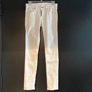 Rag & Bone White Denim Skinny Jeans. Size 26